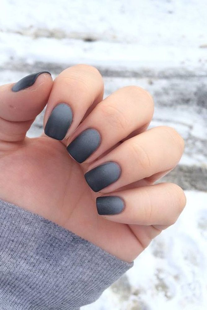 grey and black nails