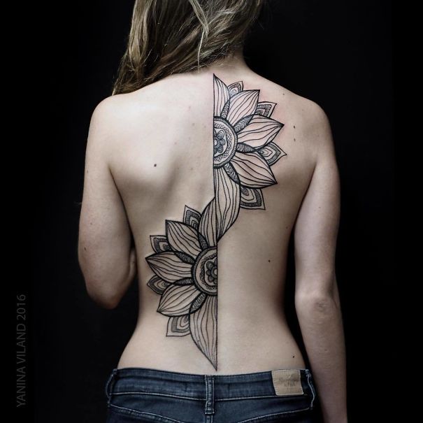 back tattoos for women