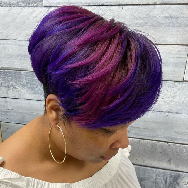 Short hair colors for brown skin