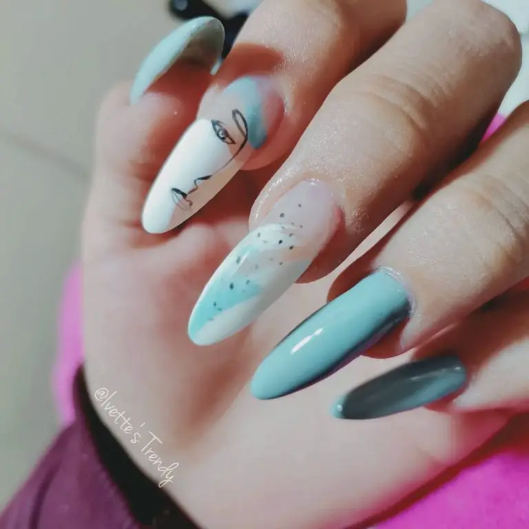 baby blue nail designs
