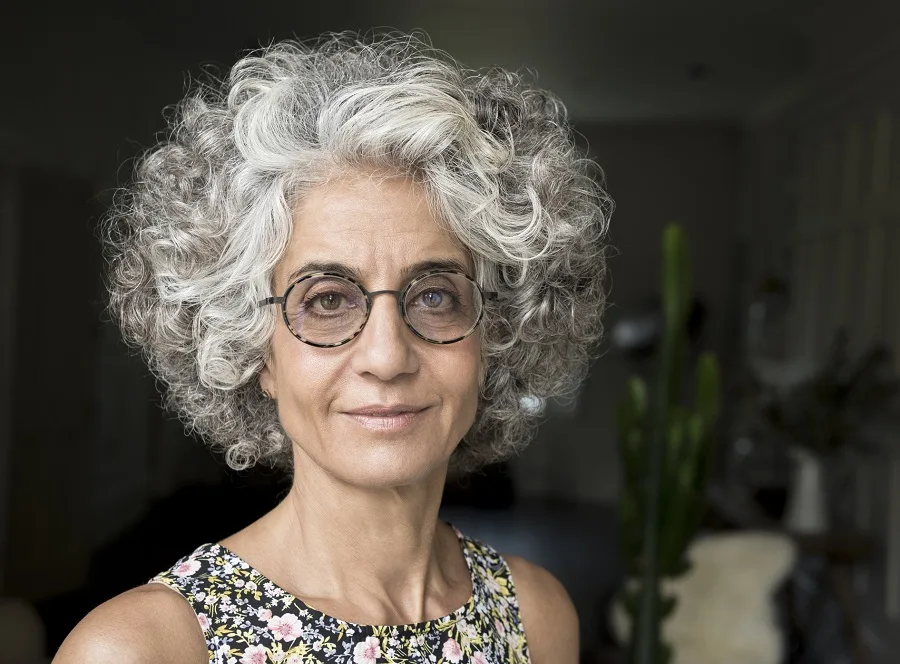 short haircuts for women over 50 with curly hair