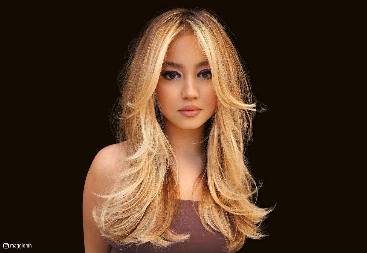 how to style long layered hair at home