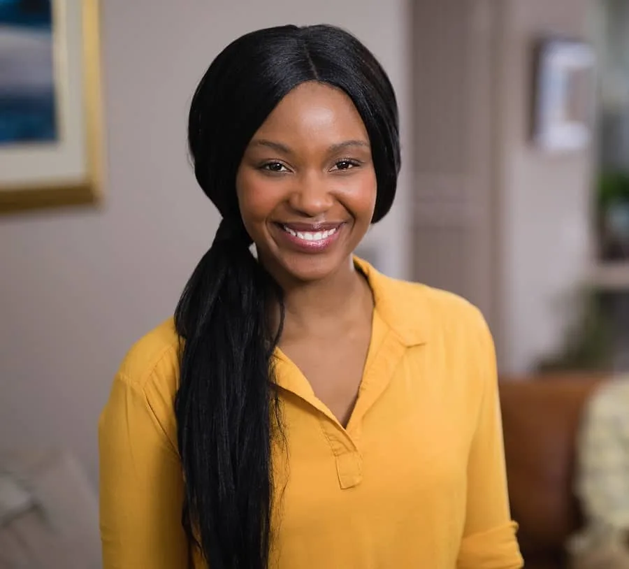 straight hairstyles for black hair